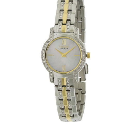 Citizen Women's EX1244-51D Eco-Drive Two-Tone with Mother-of-Pearl Dial Silhouette Watch