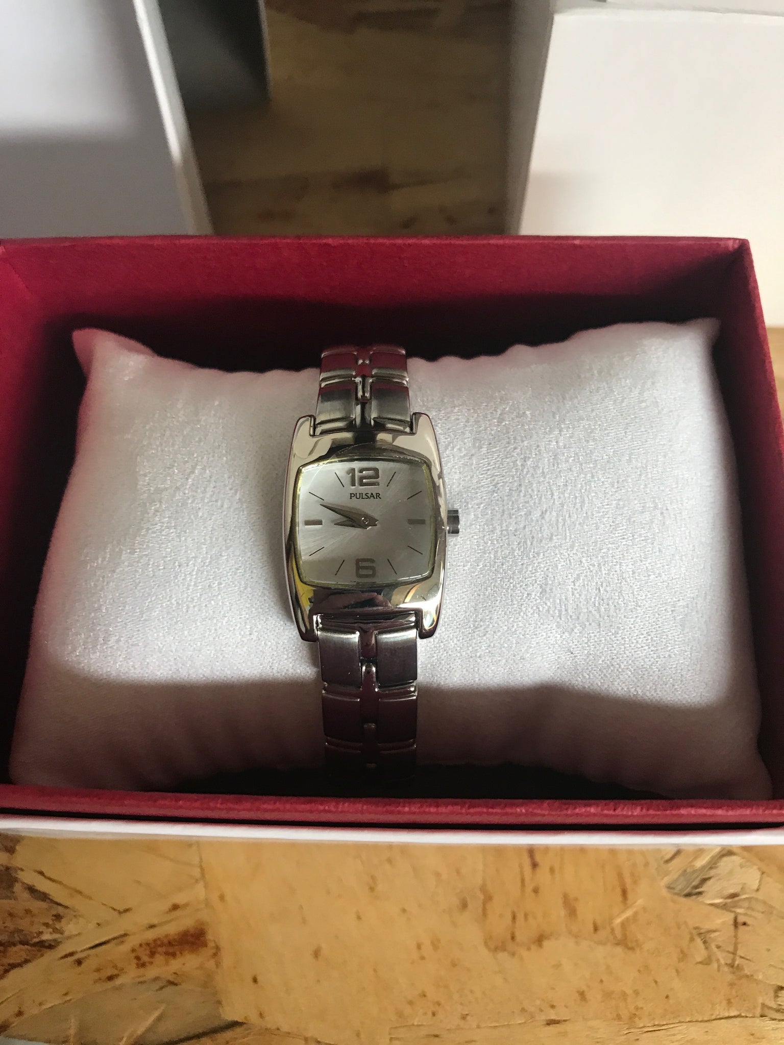 Pulsar Womens PJ5115 Square Quartz Two-Tone Watch