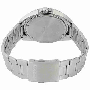 Seiko Men's SUR209 Analogue Steel and Hardlex Case with Black Dial Watch