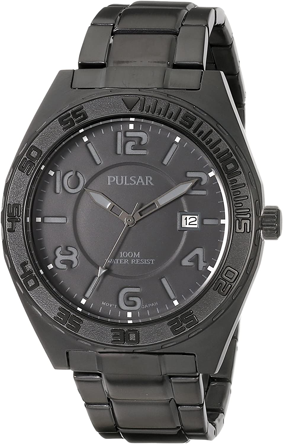 Pulsar Men's PS9315 Analog Display Japanese Quartz Black Watch