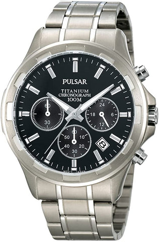 Pulsar PT3215 Titanium Chronograph Mens Watch