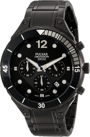 Pulsar Men's PT3637 Analog Display Analog Quartz Black Watch