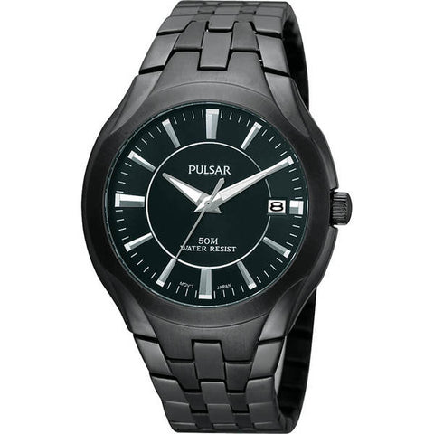 Pulsar Men's PXHA27 Classic Stainless Steel Black Dress Watch