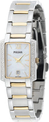 Pulsar Women's PXT701 Diamond Mother Of Pearl Dial Two-Tone Watch
