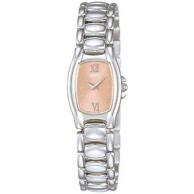 Seiko Women's SUJ509 Peach Dial Stainless Steel Watch