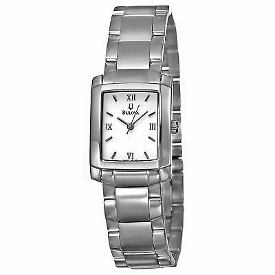 Stainless Steel Bulova Women's Rectangle Watch Bulova Classic