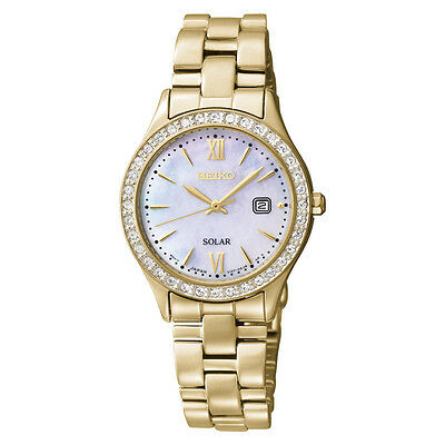 Seiko Women's SUT076 Solar-Power Gold-Tone Stainless Steel Watch