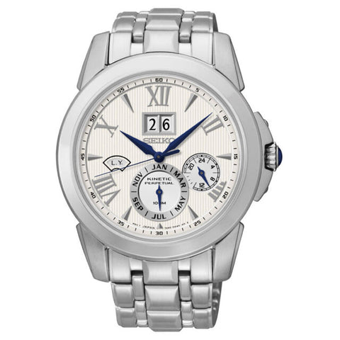 Seiko Men's SNPO65 Kinetic Perpetual Calendar Watch