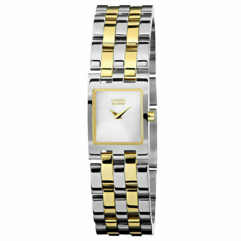 Citizen Women's EX1304-51A Eco-Drive Jolie Rectangle Case Two Tone Watch