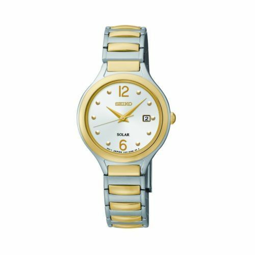 Seiko SUT178 Analog Display Two-Tone Solar Women's Watch