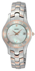 Seiko Women's SXDB76 Rose Gold Finish White Mother of Pearl Dial Dress Watch