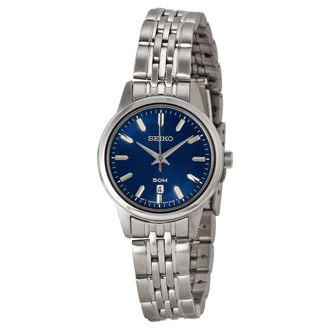 Seiko Women's SUR897 Classic Blue/Silver Stainless Steel Watch