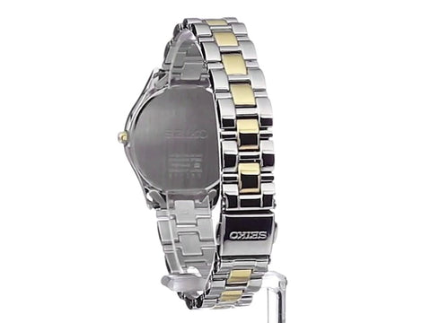 Seiko Women's SUT074 Dress Two-Tone Stainless Steel Swarovski Crystal-Accented Solar Watch