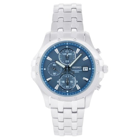 Seiko Men's SNDC97 Stainless Steel Analog Blue Dial Watch