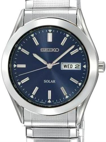 Seiko Men's SNE057 Solar Blue Dial Watch