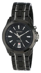 Seiko Men's SNQ121 Two Tone Stainless Steel Analog Black Dial Watch