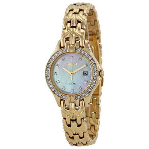 Seiko Women's SUT086 Excelsior Stainless Steel Swarovski Crystal-Accented Solar Watch