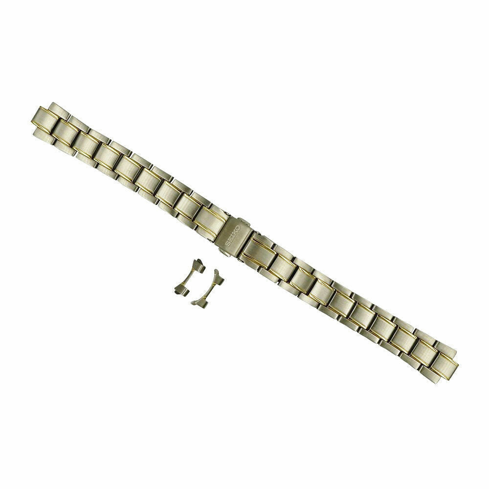 Seiko SXA120 Women's 13mm Two-Tone Stainless Steel Bracelet Complete Watch Band