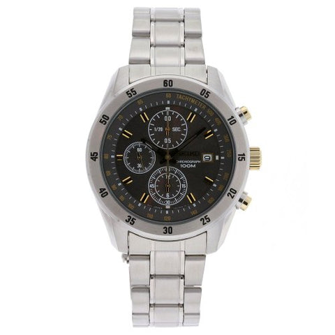 Seiko Men's SNDC51 Chronograph Stainless Steel Gray Dial Watch