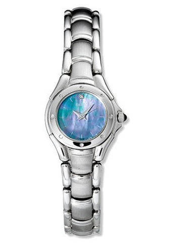 Seiko Women's SXGJ75 Blue MOP Dial Stainless Steel Diamond Watch