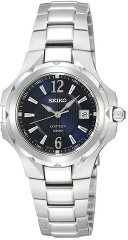 Seiko Women's SXDB67 Silver-Tone Blue Dial Coutura Watch