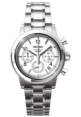 Seiko Men's SSB001 Silver Dial Stainless Steel Watch